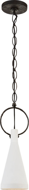 Limoges Small Pendant | Natural Rust | Plaster White Shade