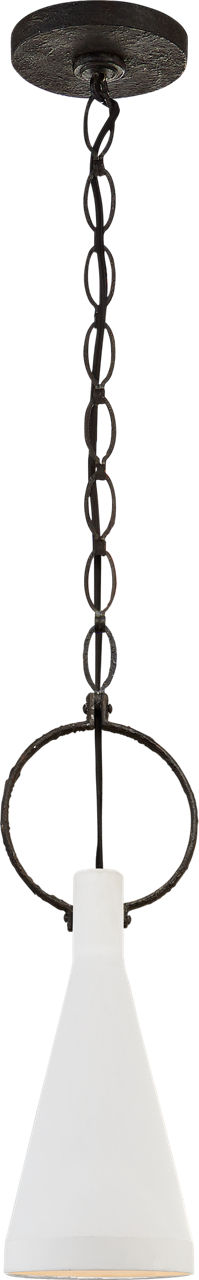 Limoges Small Pendant | Natural Rust | Plaster White Shade