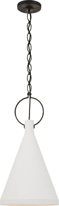 Limoges Medium Tall Pendant | Natural Rust | Plaster White Shade