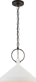 Limoges Large Pendant | Natural Rust | Plaster White Shade