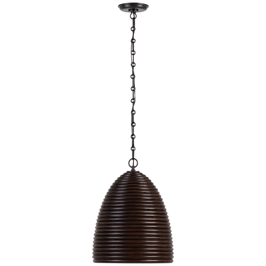 Emerson 14" Pendant | Bronze | Espresso Rattan Shade