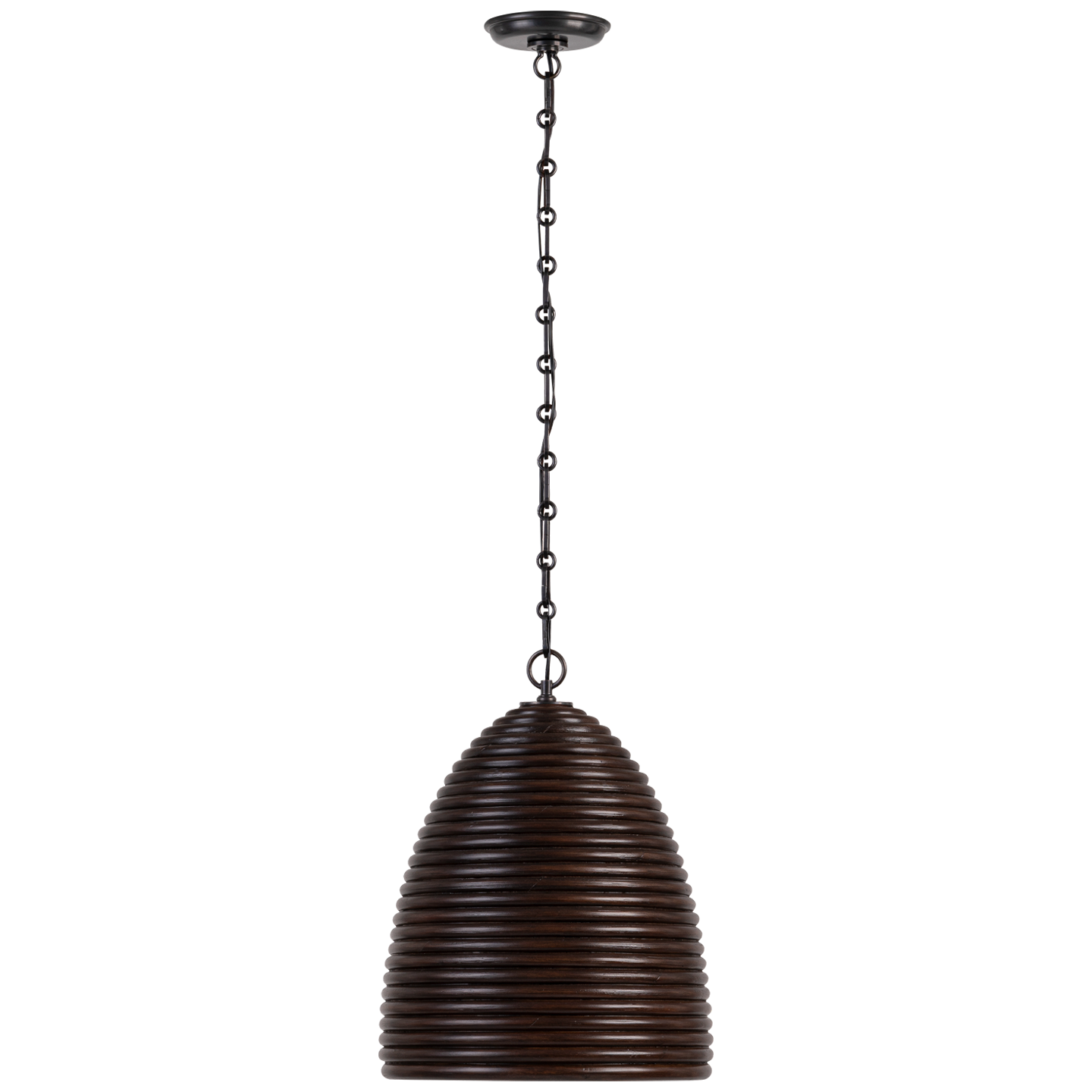 Emerson 14" Pendant | Bronze | Espresso Rattan Shade