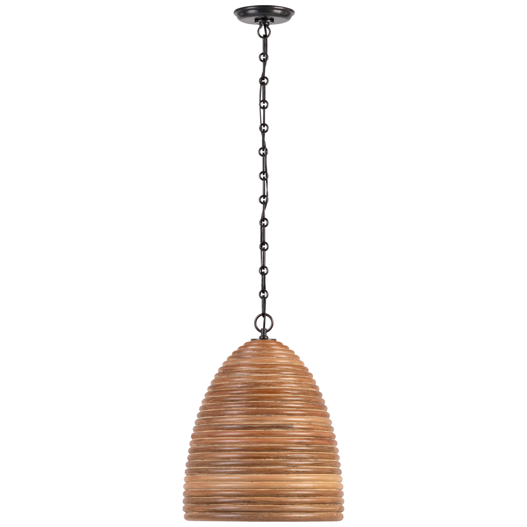 Emerson 14" Pendant | Bronze | Natural Rattan Shade