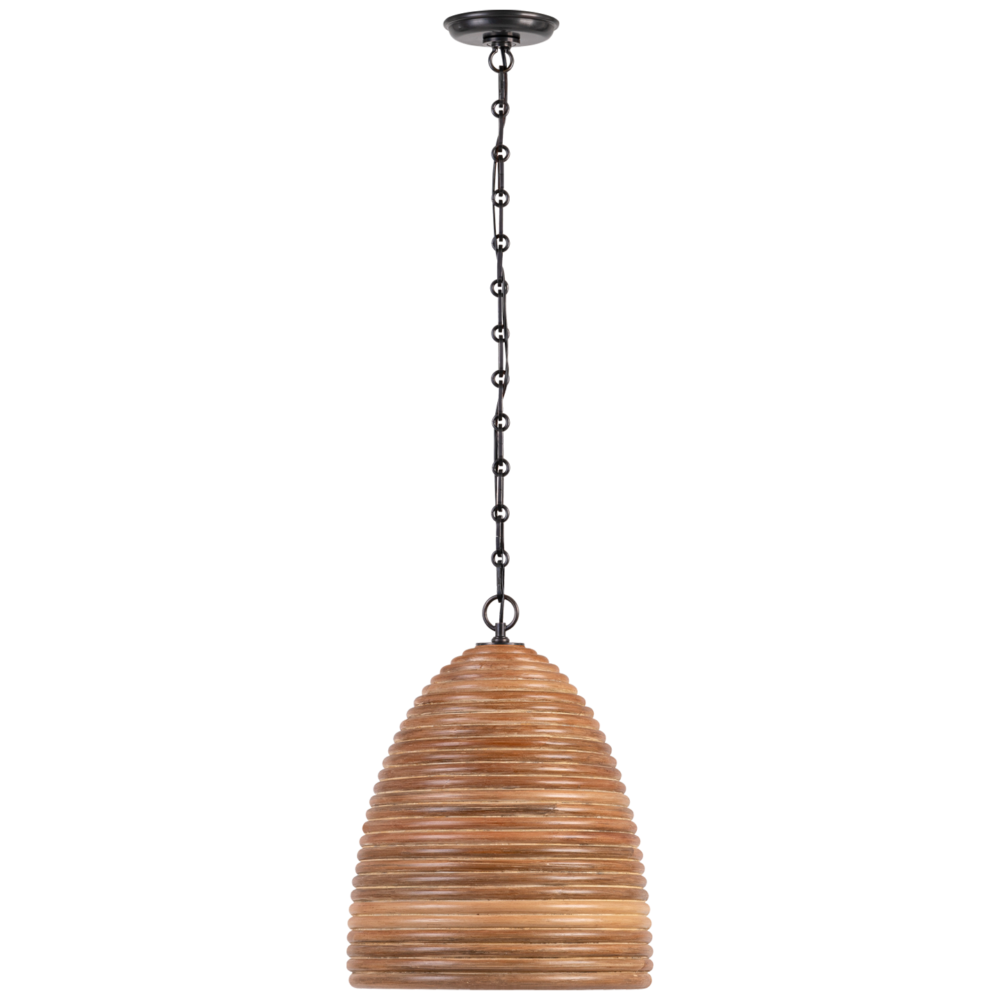 Emerson 14" Pendant | Bronze | Natural Rattan Shade