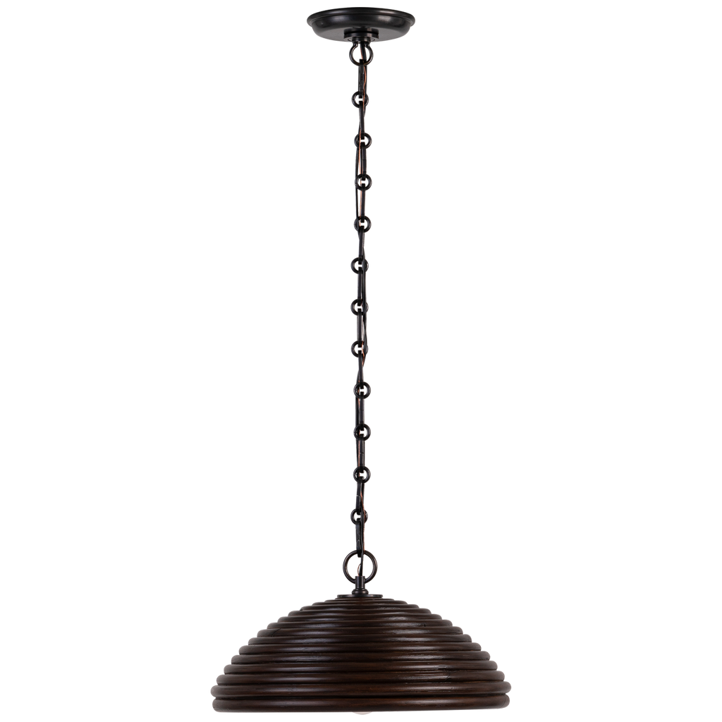 Emerson 16" Pendant | Bronze | Espresso Rattan Shade