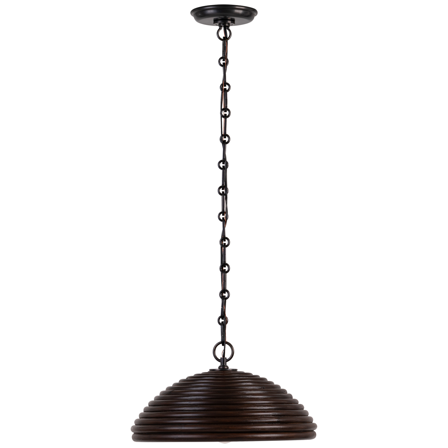 Emerson 16" Pendant | Bronze | Espresso Rattan Shade