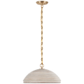 Emerson 16" Pendant | Hand-Rubbed Antique Brass | Ash Rattan Shade