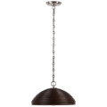 Emerson 16" Pendant | Polished Nickel | Espresso Rattan Shade