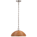 Emerson 16" Pendant | Polished Nickel | Natural Rattan Shade