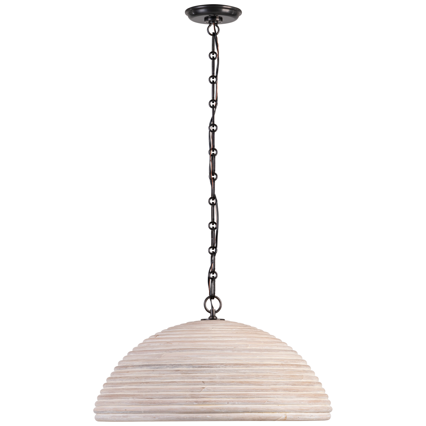 Emerson 23" Pendant | Bronze | Ash Rattan Shade