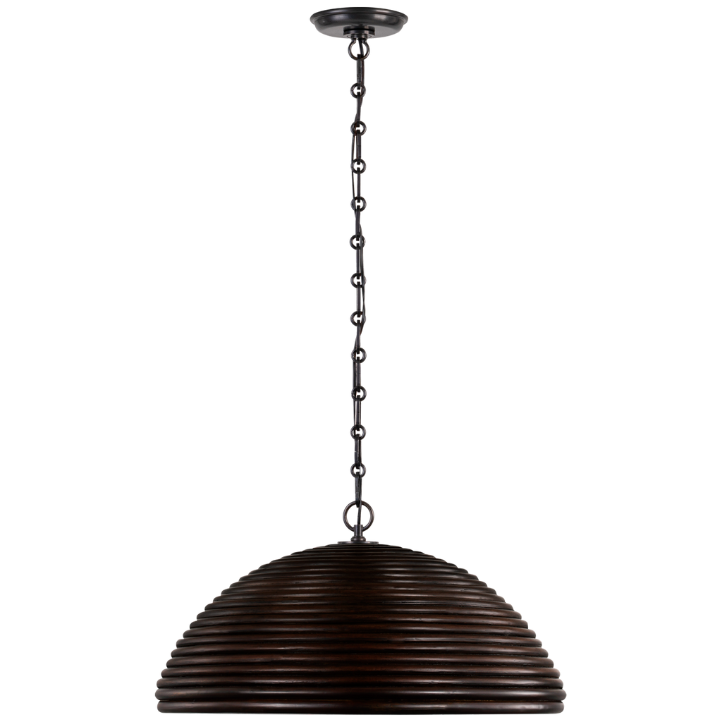 Emerson 23" Pendant | Bronze | Espresso Rattan Shade
