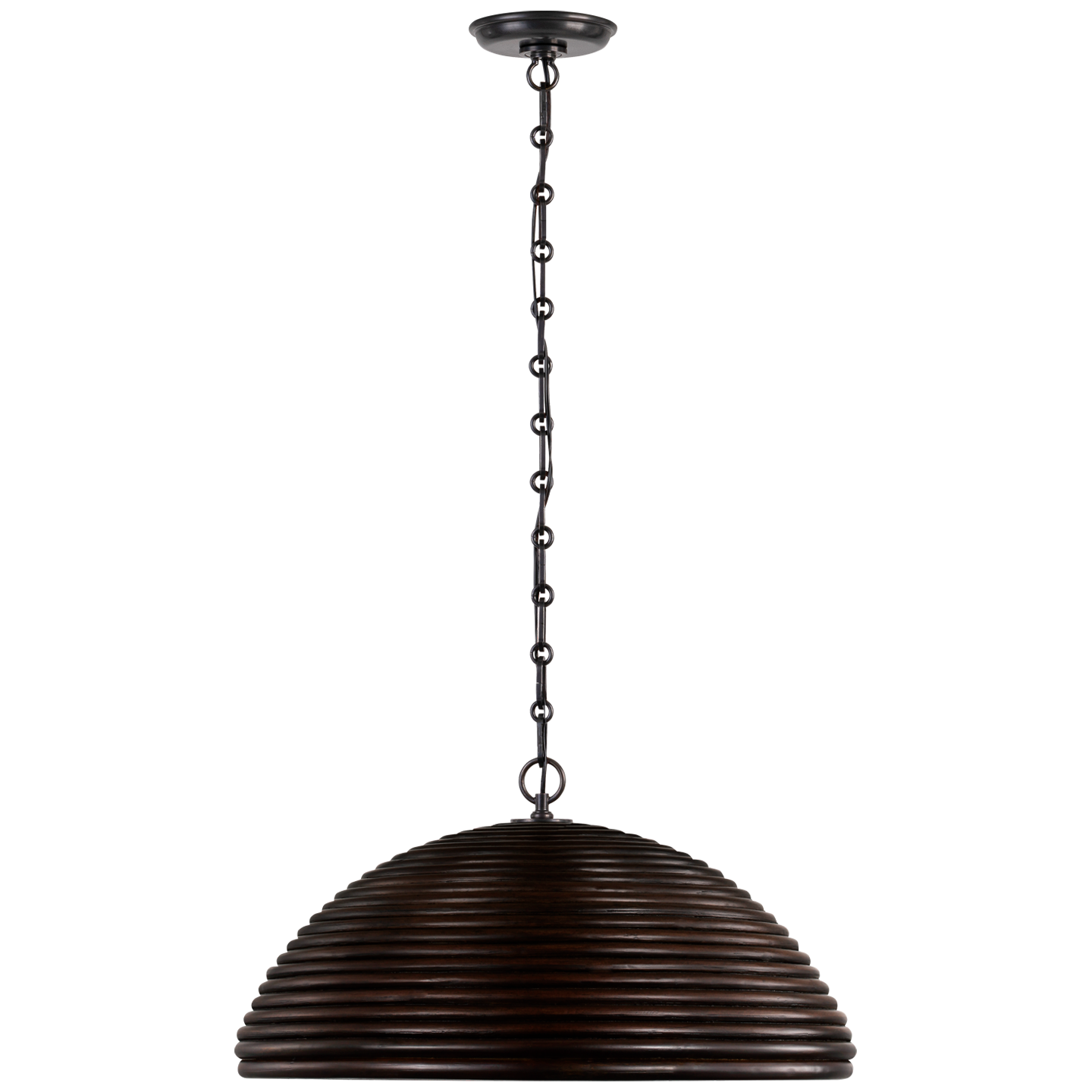 Emerson 23" Pendant | Bronze | Espresso Rattan Shade