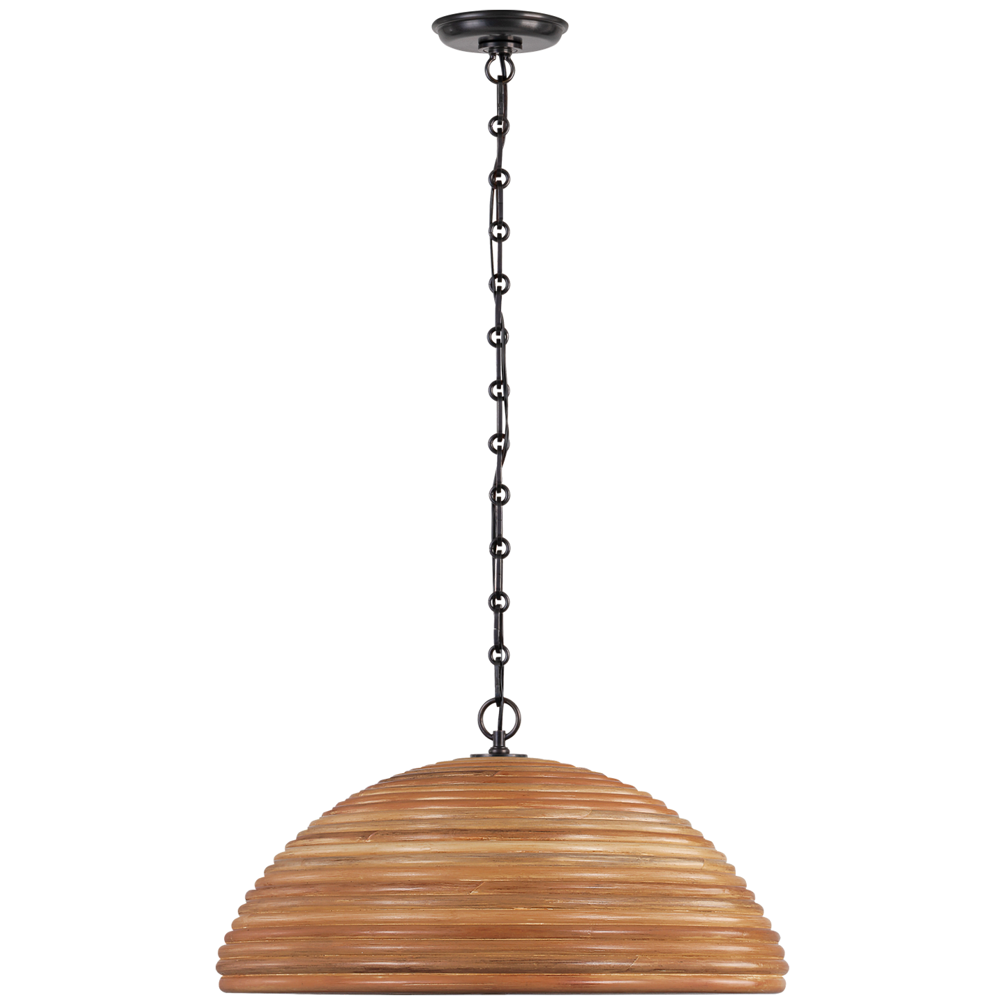 Emerson 23" Pendant | Bronze | Natural Rattan Shade