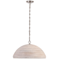 Emerson 23" Pendant | Polished Nickel | Ash Rattan Shade