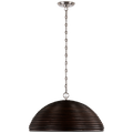 Emerson 23" Pendant | Polished Nickel | Espresso Rattan Shade