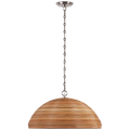 Emerson 23" Pendant | Polished Nickel | Natural Rattan Shade