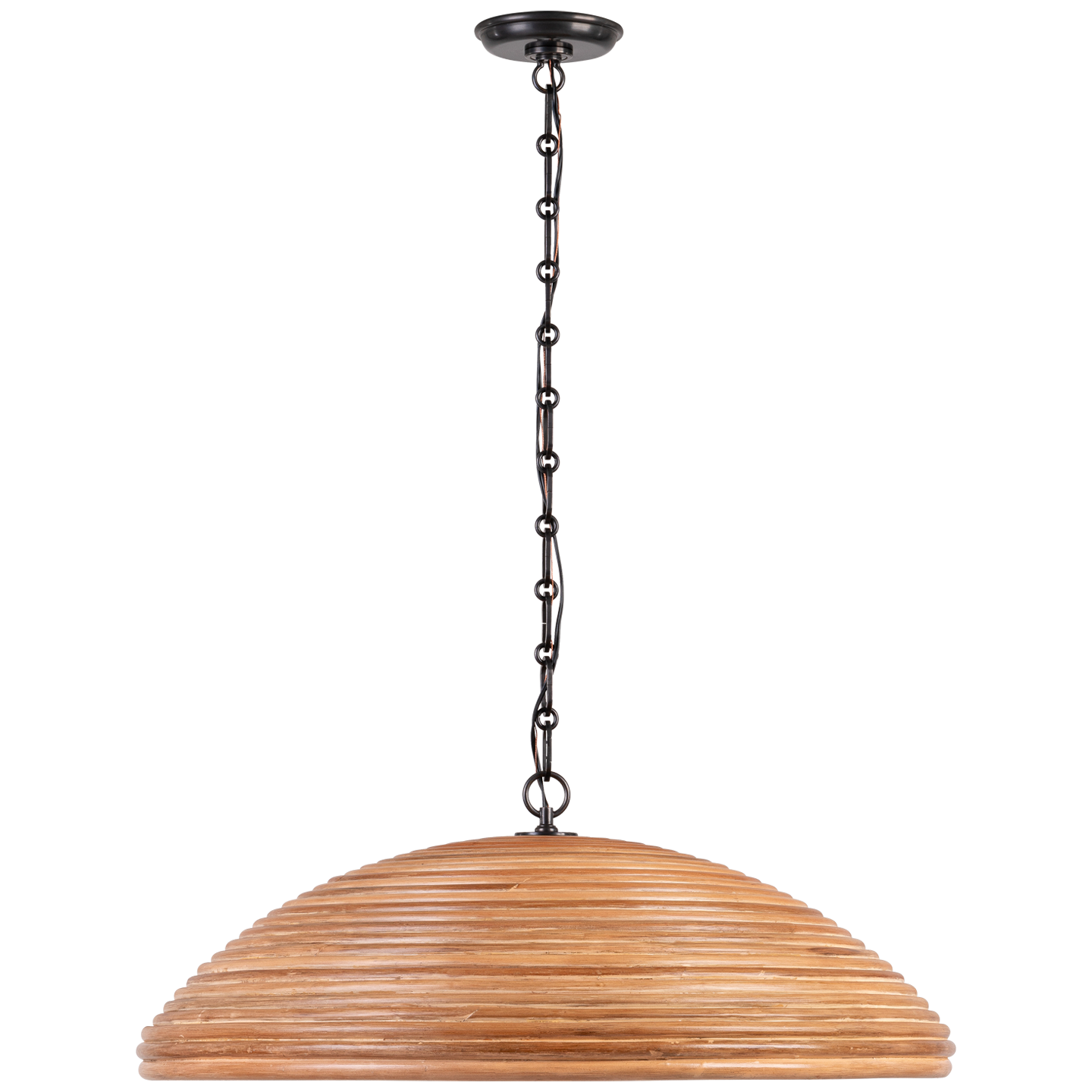 Emerson 29" Pendant | Bronze | Natural Rattan Shade