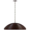 Emerson 29" Pendant | Polished Nickel | Espresso Rattan Shade