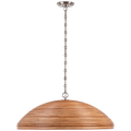 Emerson 29" Pendant | Polished Nickel | Natural Rattan Shade