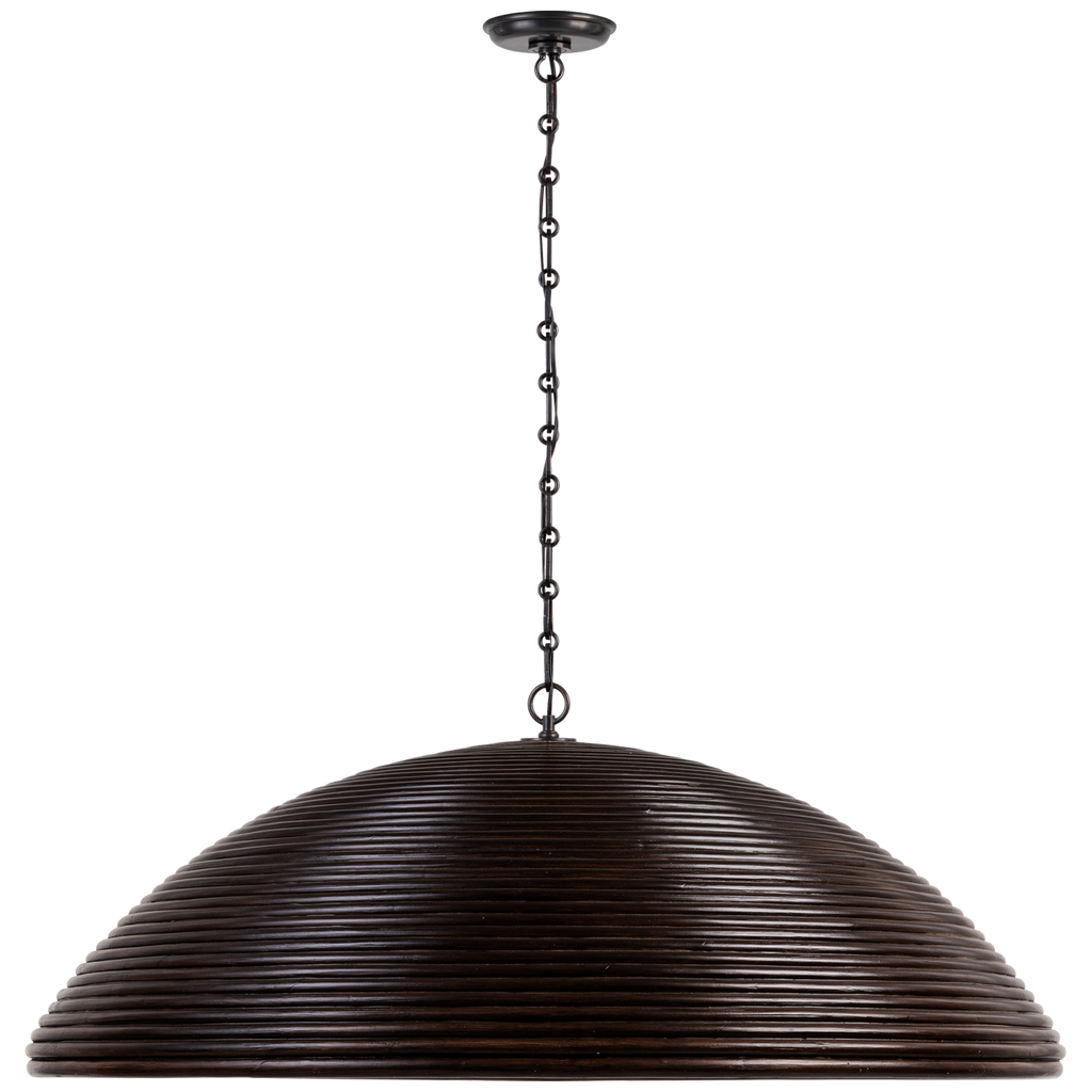 Emerson 42" Pendant | Bronze | Espresso Rattan Shade