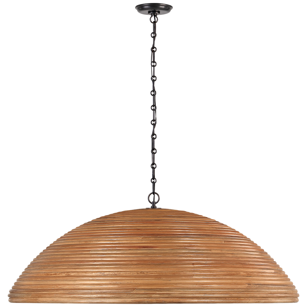 Emerson 42" Pendant | Bronze | Natural Rattan Shade
