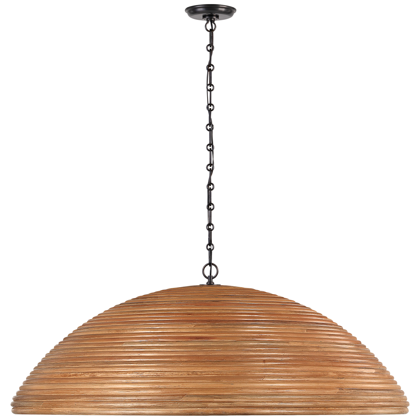 Emerson 42" Pendant | Bronze | Natural Rattan Shade