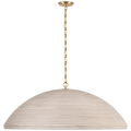 Emerson 42" Pendant | Hand-Rubbed Antique Brass | Ash Rattan Shade