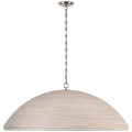 Emerson 42" Pendant | Polished Nickel | Ash Rattan Shade