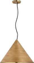 Reine Large Pendant | Hand-Rubbed Antique Brass | Dark Rattan