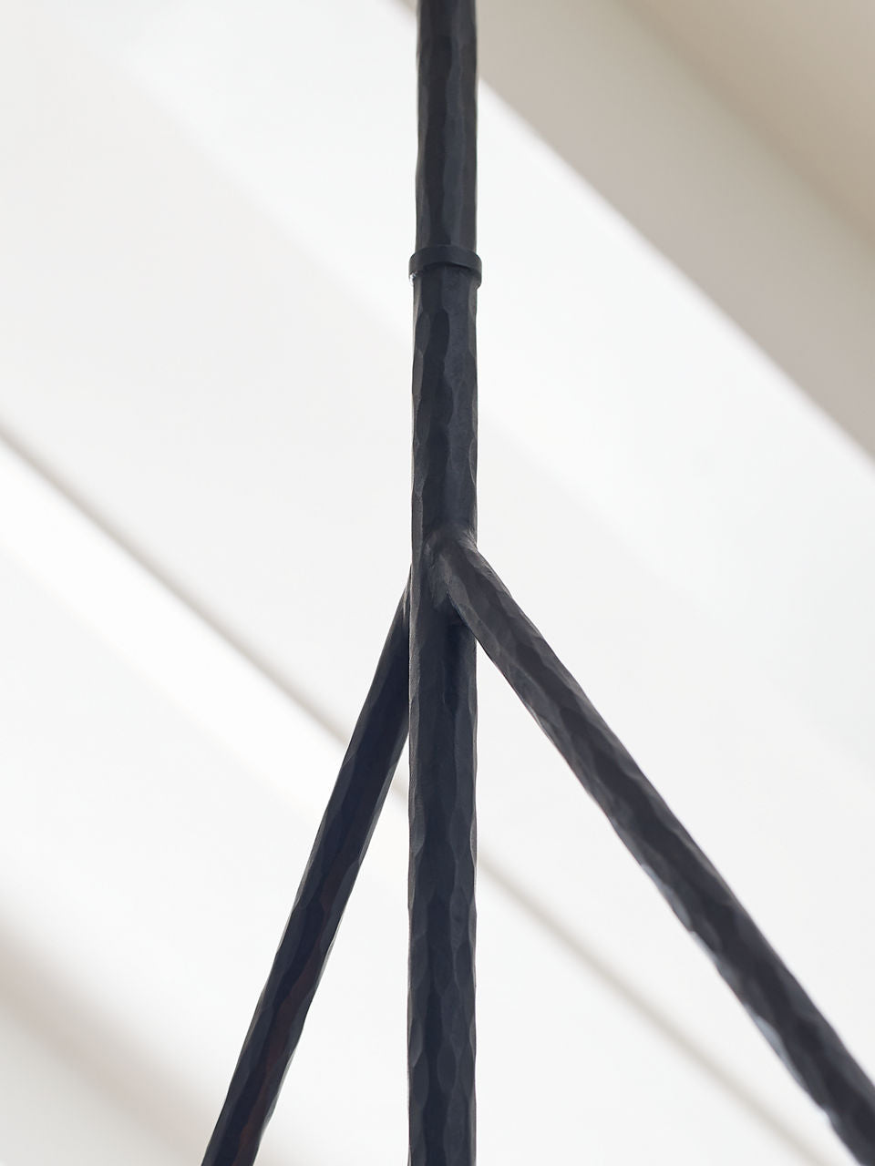 Collette Large Linear Pendant | Aged Iron | Linen Shade