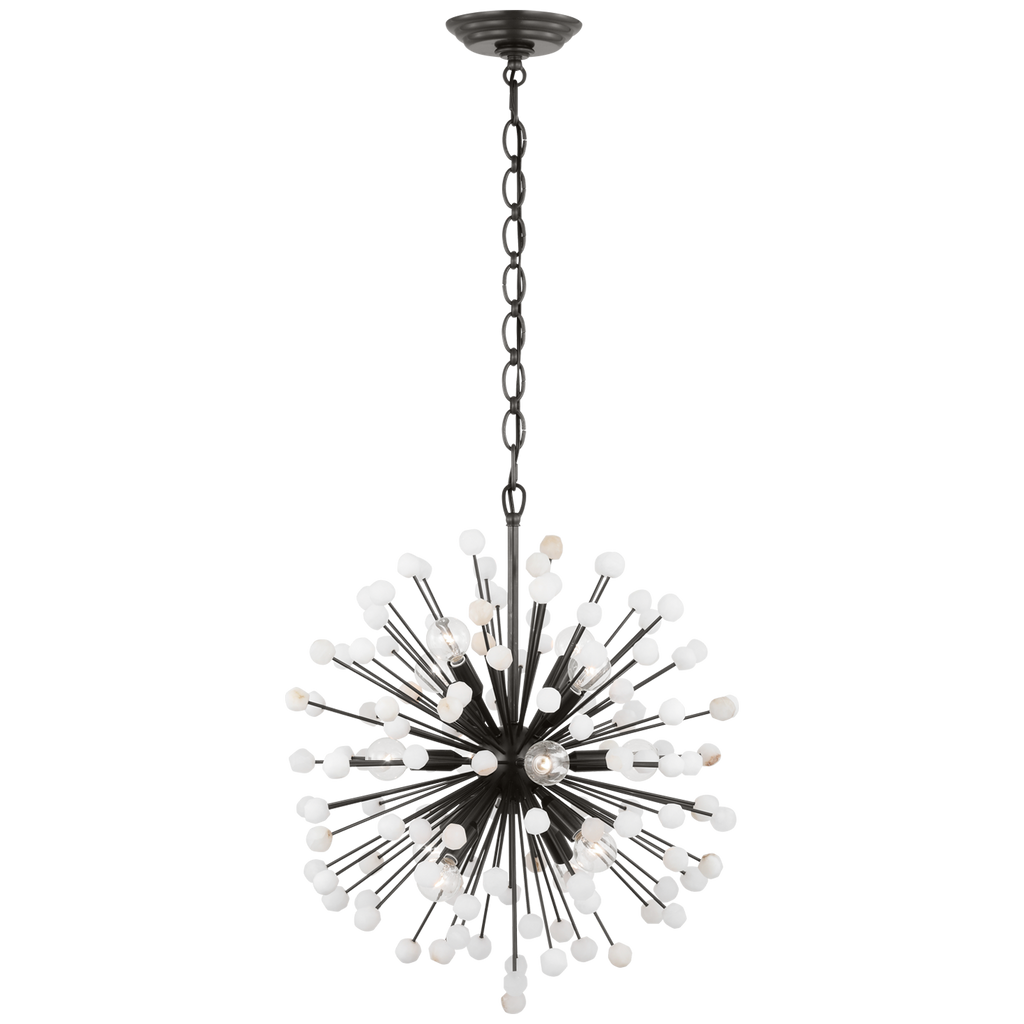 Lys 21" Chandelier | Bronze and Alabaster