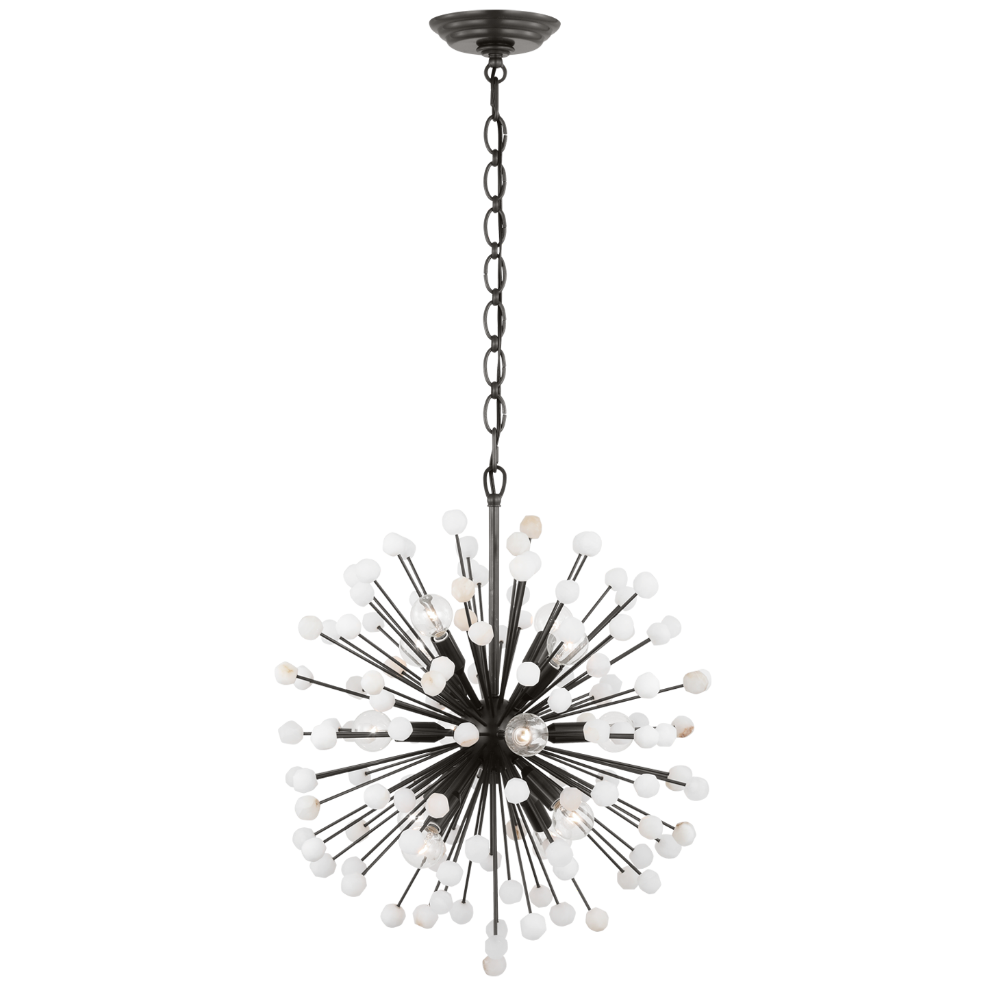 Lys 21" Chandelier | Bronze and Alabaster