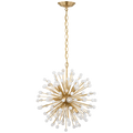 Lys 21" Chandelier | Hand-Rubbed Antique Brass and Alabaster