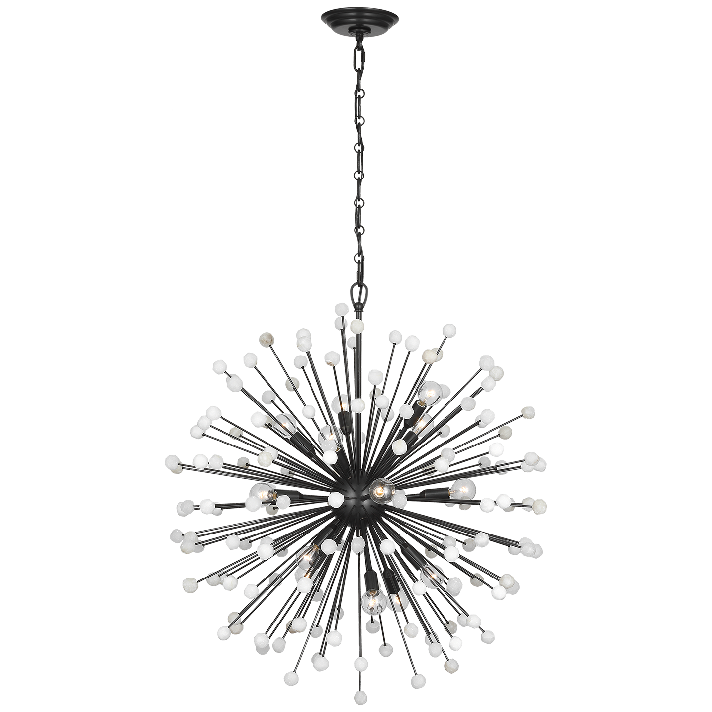 Lys 31" Chandelier | Bronze and Alabaster