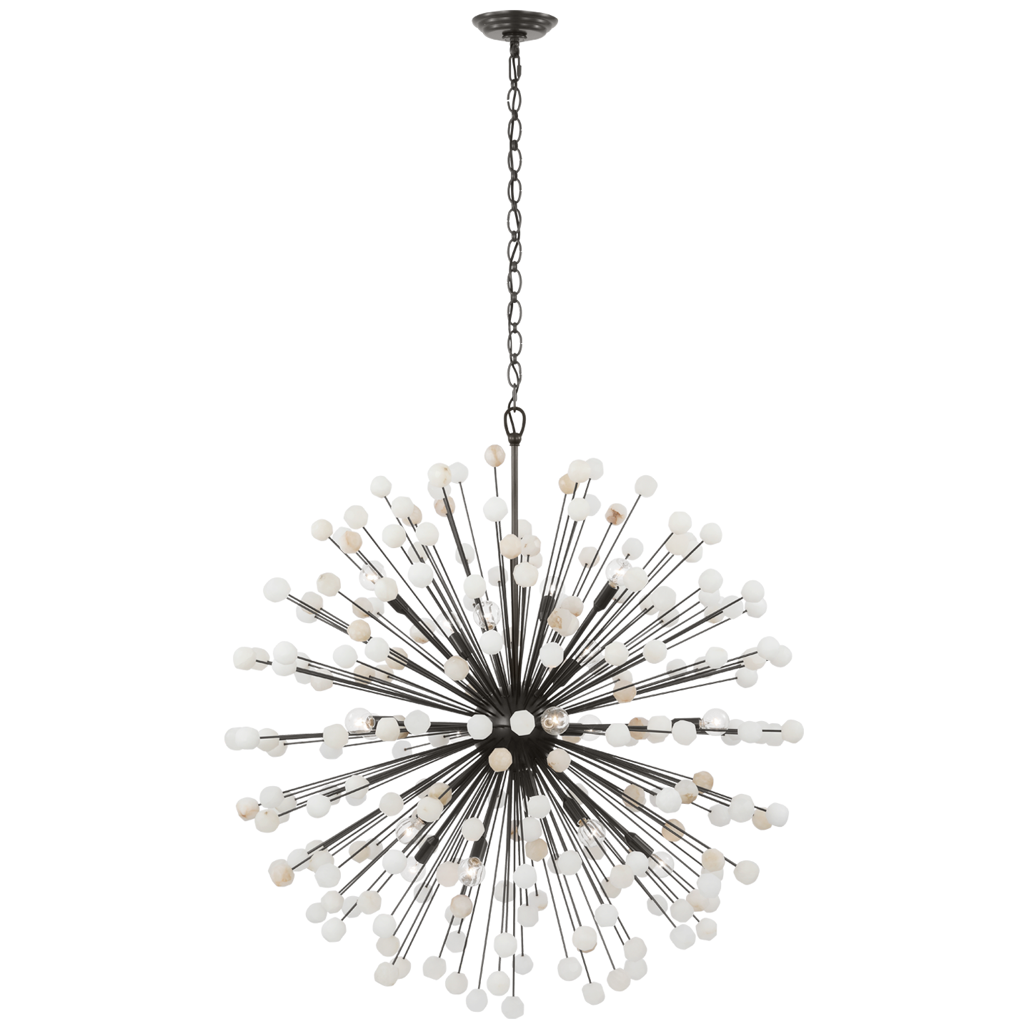 Lys 41" Chandelier | Bronze and Alabaster
