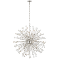 Lys 41" Chandelier | Polished Nickel and Alabaster