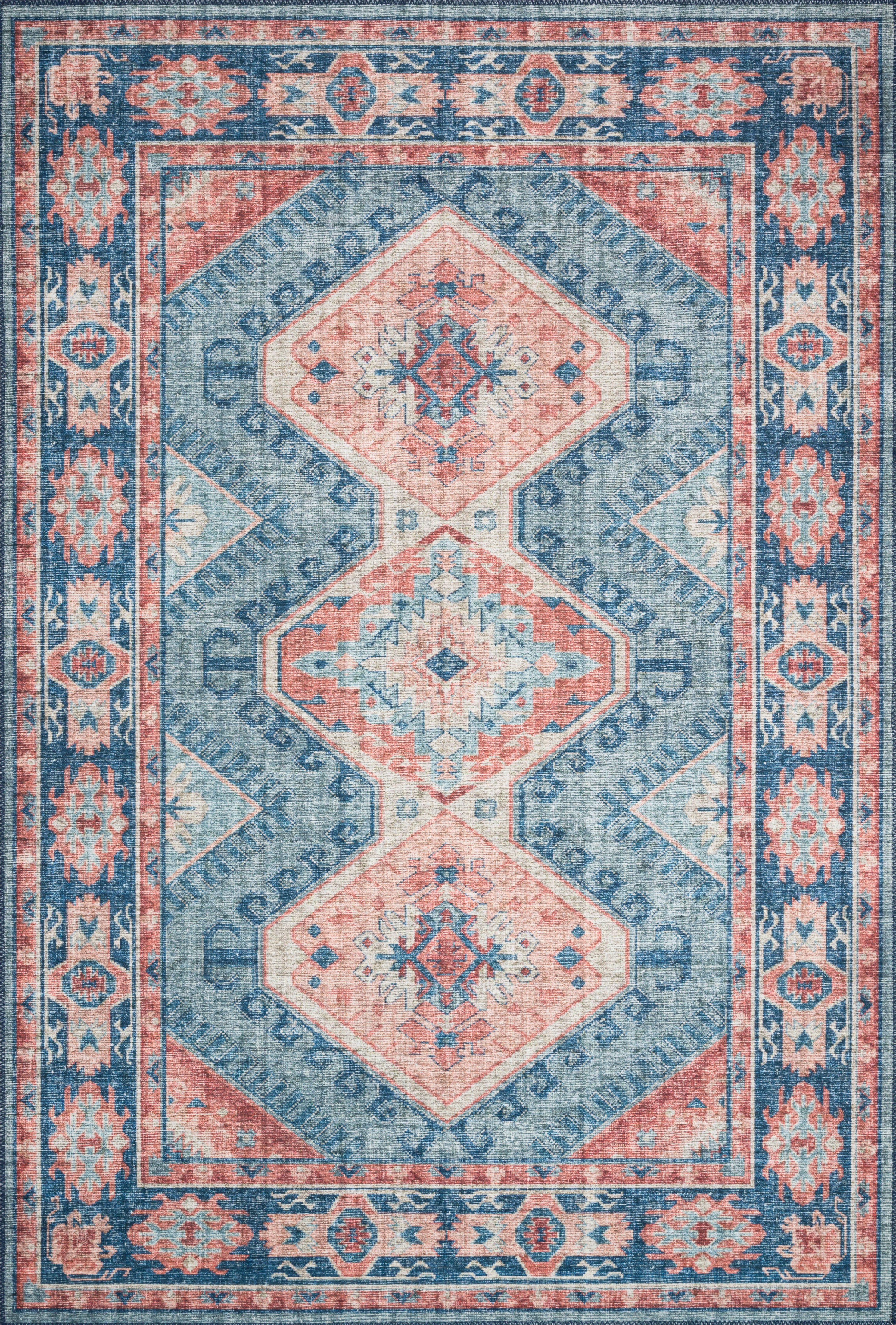 Loloi II | Skye Collection | Turquoise / Terracotta | SKY-03