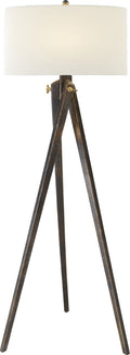 Tripod Floor Lamp | Tudor Brown | Linen Shade