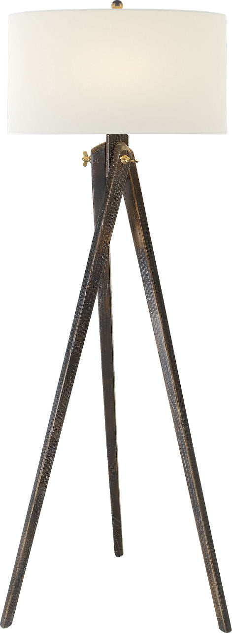 Tripod Floor Lamp | Tudor Brown | Linen Shade