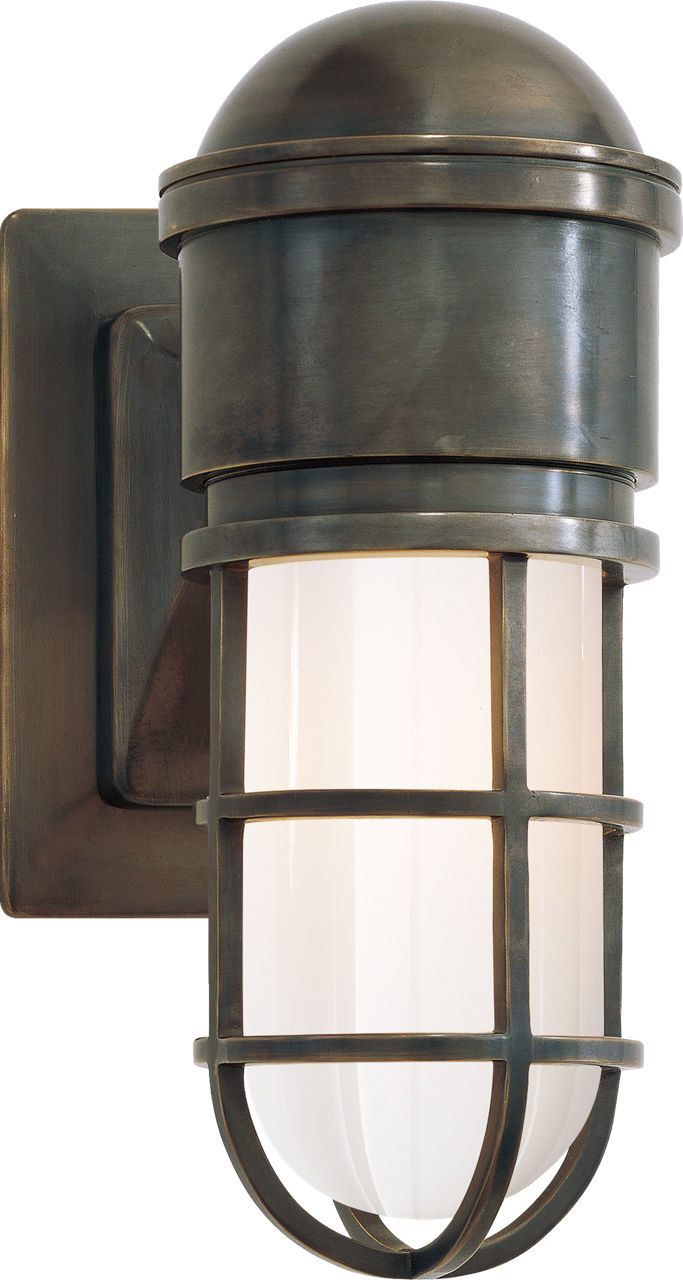 Marine Wall Light | Bronze | White Glass