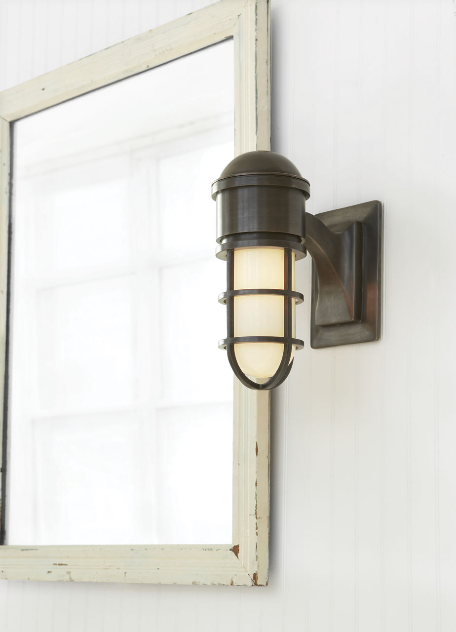 Marine Wall Light | Bronze | White Glass