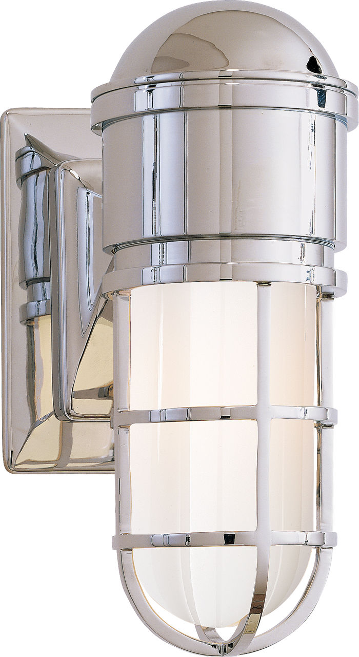 Marine Wall Light | Chrome | White Glass