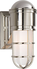 Marine Wall Light | Polished Nickel | White Glass