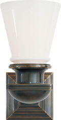 New York Subway Single Light | Bronze | White Glass