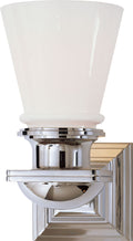 New York Subway Single Light | Chrome | White Glass