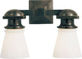 New York Subway Double Light | Bronze | White Glass