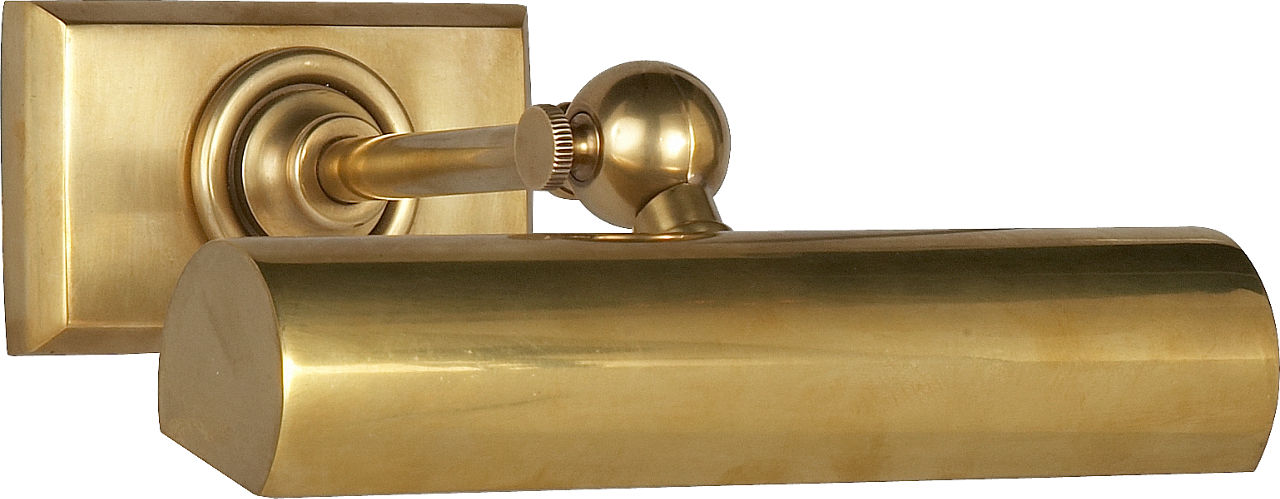 8" Cabinet Maker's Picture Light | Hand-Rubbed Antique Brass