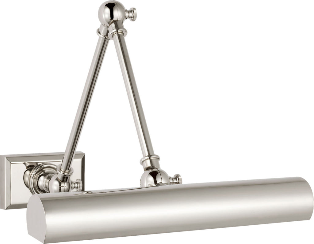 Cabinet Maker 12" Double Library Light | Polished Nickel