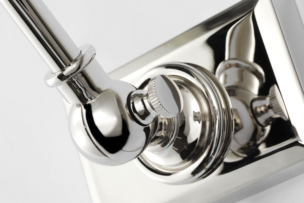 Cabinet Maker 12" Double Library Light | Polished Nickel