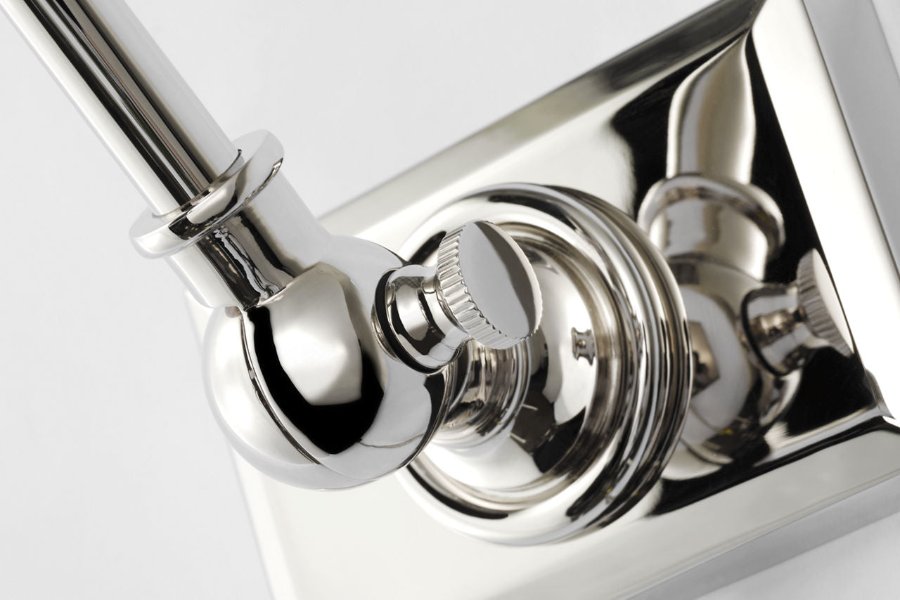Cabinet Maker 12" Double Library Light | Polished Nickel